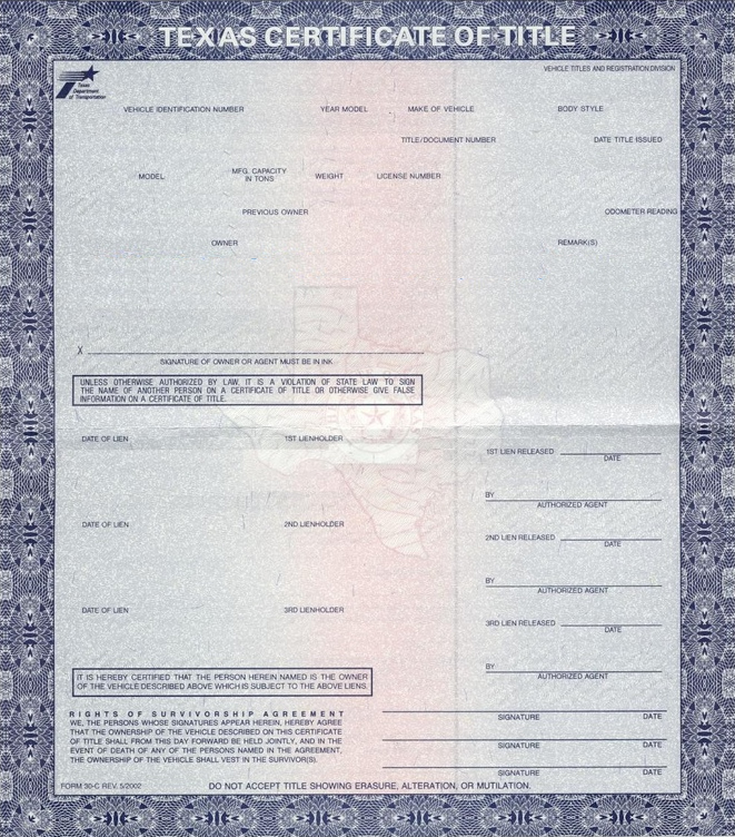 Military Vehicle Auto Title